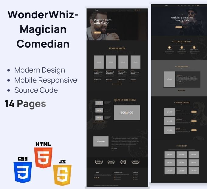 WonderWhiz – Magician & Comedian Basic HTML